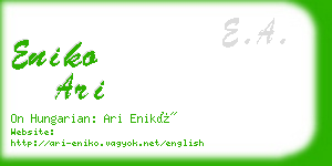 eniko ari business card